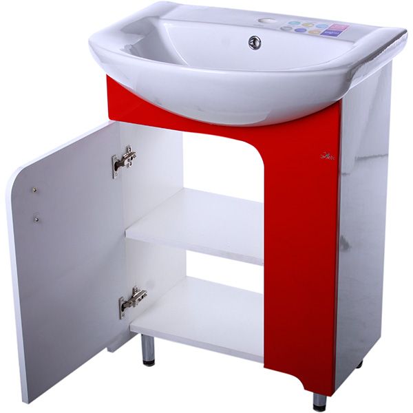 Тумба напольная Сансервіс Eliza 60 с умывальником Libra 60 красная