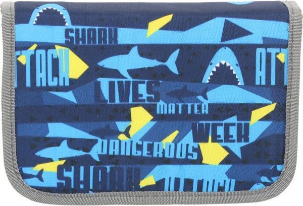 Пенал школьный Акула 930151 голубой