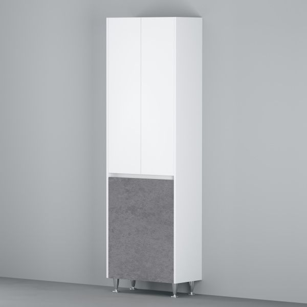 Пенал для ванной комнаты AM.PM M91CRX0601BF38 GEM 60 см белый глянец/базальт