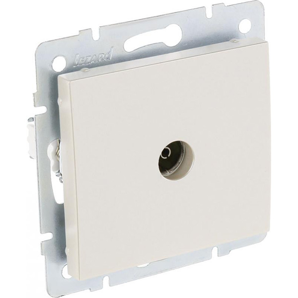 Розетка TV Lezard Rain жемчужно-белый 703-3088-130