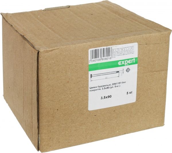 Цвяхи будівельні 3,5x90 мм 5 кг без покриття Expert Fix