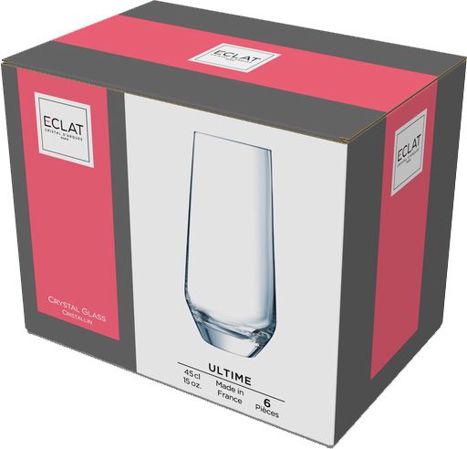 Набор стаканов высоких Ultime 450 мл 6 шт. N4315 Eclat