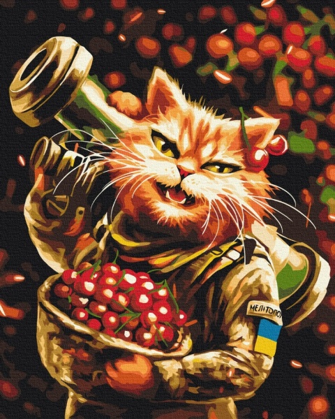 Картина за номерами Котик Мелітополь ©Маріанна Пащук PBS53699 40х50 см Brushme 