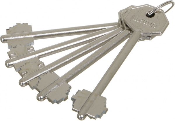 Замок врезной с ручками Bruno BR-55 сувальдный 55 мм коричневый