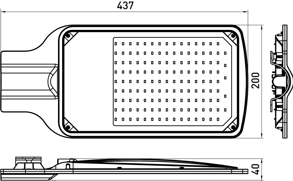 Светильник консольный E.NEXT e.LED.street.stand 100 Вт черный l0820012