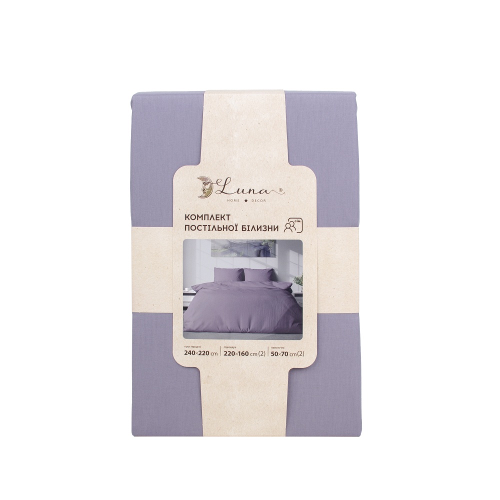 Комплект постельного белья Mono семейный фиолетовый Luna