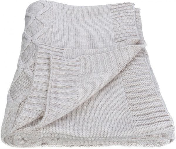 Плед в'язаний Carmel 140x180 см світло-сірий SoundSleep 