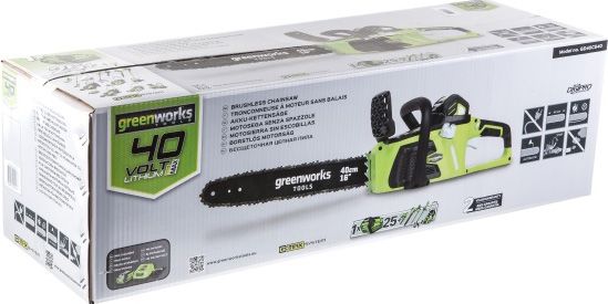 Электропила GreenWorks аккумуляторная GD40CS40K2 (20077UC)