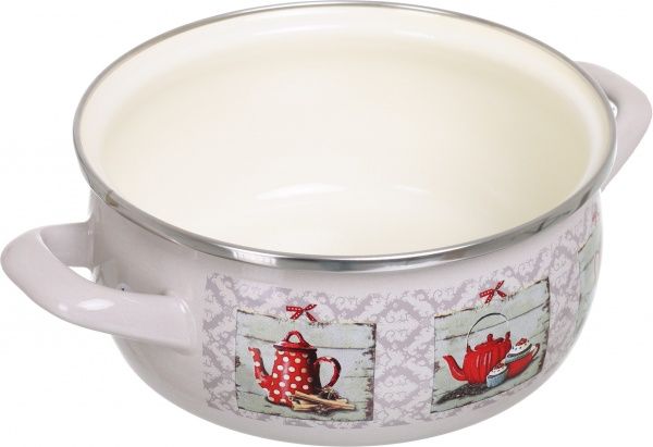 Кастрюля с крышкой Чаепитие 16 см Metrot