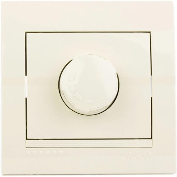 Светорегулятор поворотный Lezard DERIY 10 А 250 В 800Вт IP20 кремовый 702-0303-115