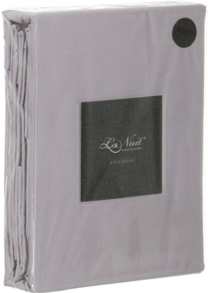 Комплект постільної білизни Solid сімейний сірий La Nuit 