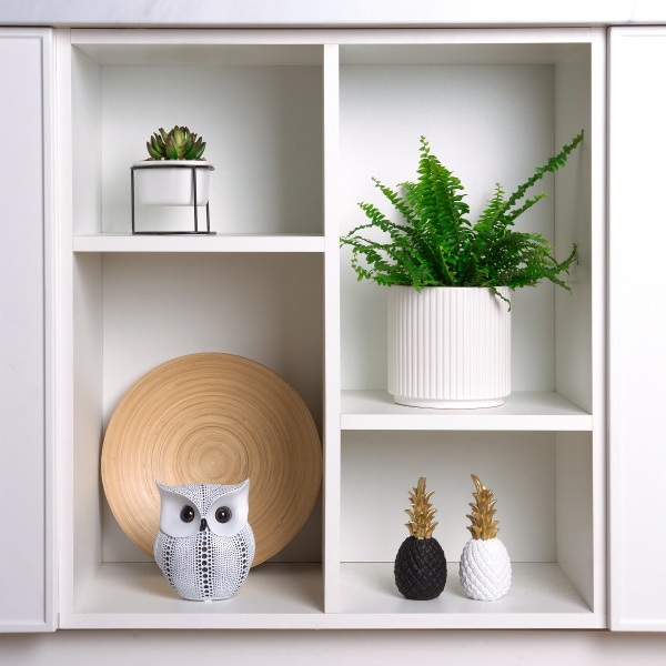 Кашпо керамическое MVM DH-FLOWERS-24 L WHITE 16 см Белый 