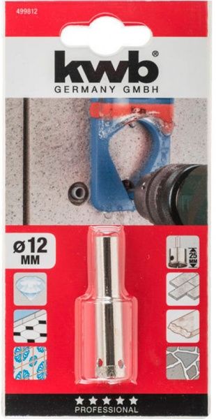 Сверло KWB коронка алмазная 12 мм 499812