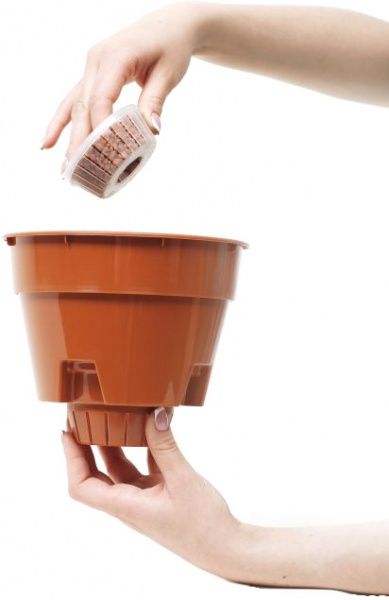 Вазон пластиковый Santino LATINA круглый 14,5л шаде 