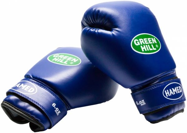 Боксерские перчатки Green Hill 6oz Hamed BGHC-2022 синий