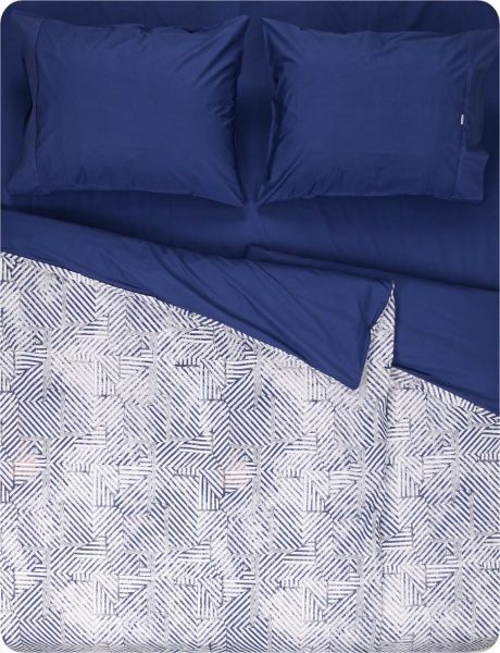 Комплект постільної білизни Rahine Blue сімейний синій Guy Laroche 