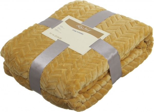 Плед Flannel Plush 200x220 см горчичный La Nuit 