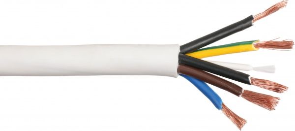 Кабель силовой многожильный Мастер Кабель ПВС 5х4,0 медь 