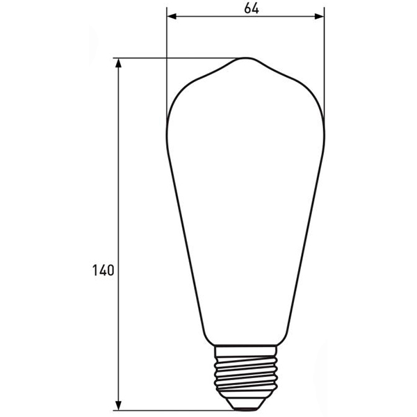 Лампа світлодіодна Eurolamp ST64 6 Вт E27 3000 К 220 В жовта 