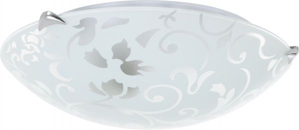 Світильник настінно-стельовий УТ Сяйво НПБ Весна 1x60 Вт E27 білий 2519 