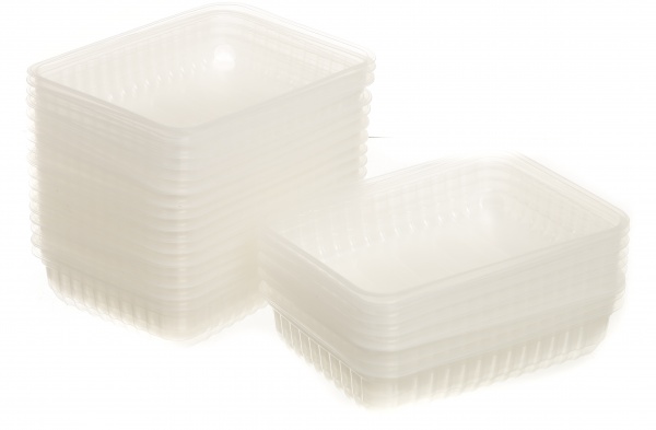Контейнер прямоугольный для холодных блюд и СВЧ 500 мл белый 500 шт.
