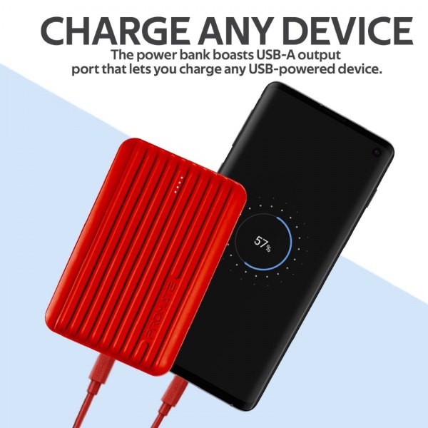 Универсальная мобильная батарея Promate 10000 mAh red (titan-10c.red) Titan-10C 10000 мАч, USB-C, USB-A 