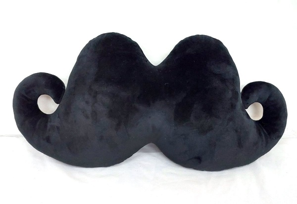 Подушка декоративная Усы 27x55 см черный 