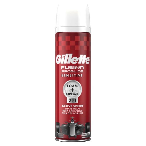 Пена для бритья Gillette Fusion ProGlide Sensitive Active Sport для чувствительной кожи 250 мл