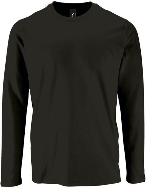 Футболка Sol's Imperial LSL Men р. M насыщенный черный