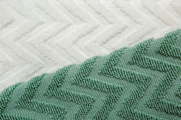 Рушник Зигзаги 40x60 см Simi молочний/м'ятний 