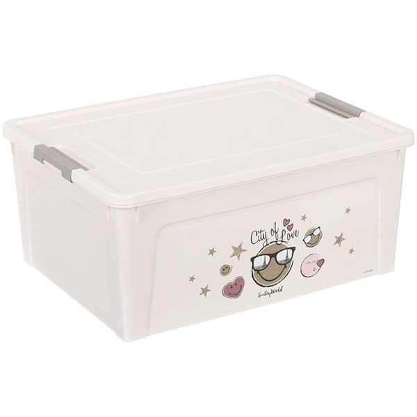 Ящик для хранения Smiley Paris Chic кремовий 140x320x240 мм