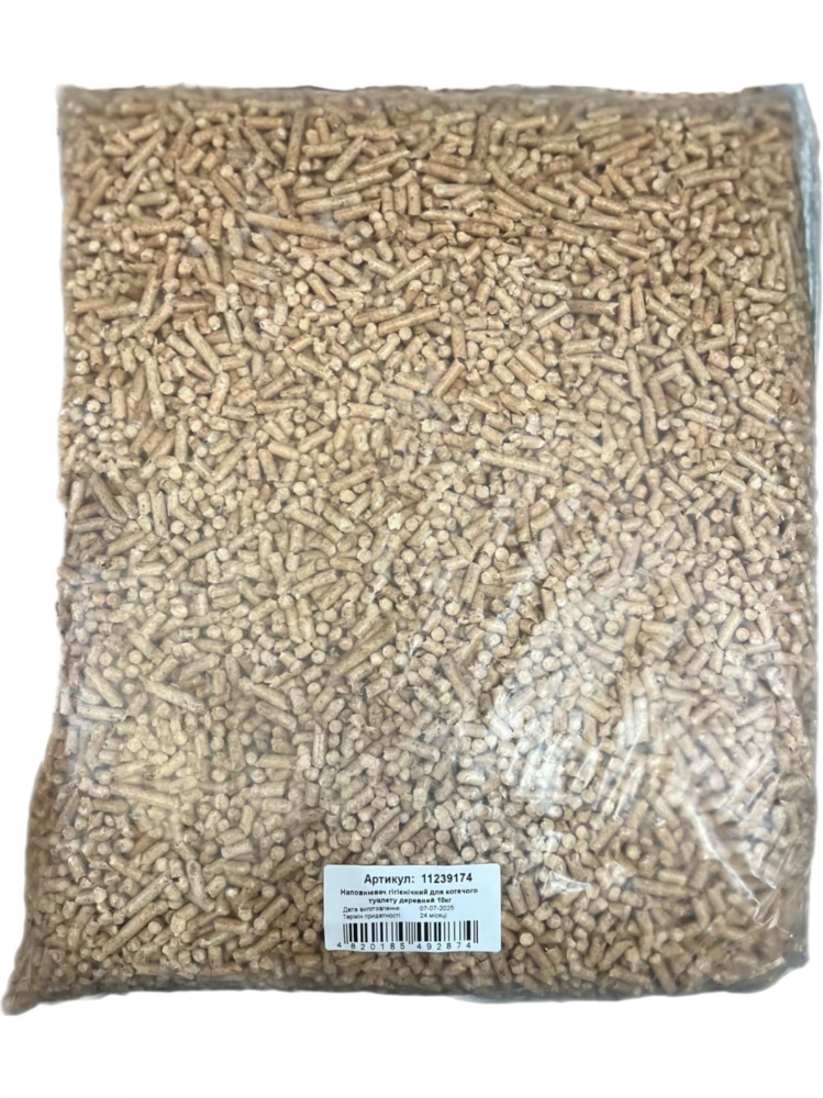 Наполнитель древесный светлый Леопольд для кошек, птиц, грызунов 10 кг