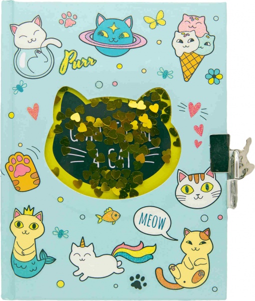 Блокнот детский на замке 178x130 мм 80 л Котики Malevaro