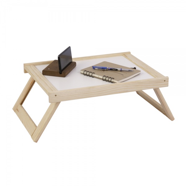 Поднос для завтрака 550х335х240 мм белый WoodMood