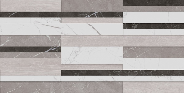 Плитка Allore Group Marmolino MIX W\DEC P NR Satin (54,4) 31x61x7 