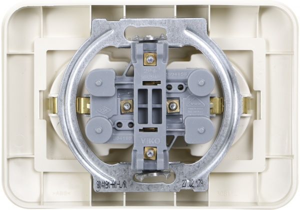 Розетка двойная с заземлением Viko Rollina без шторок без крышки крем 90421056