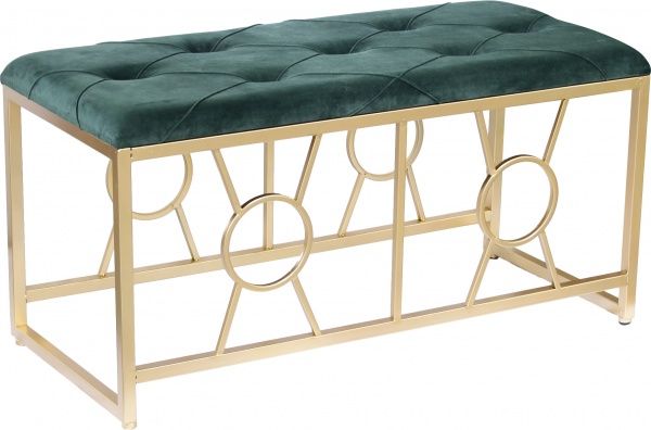 Банкетка 90х40х45 см зелена 