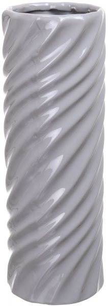 Ваза керамическая серая Space 12,5х12,5х36 см