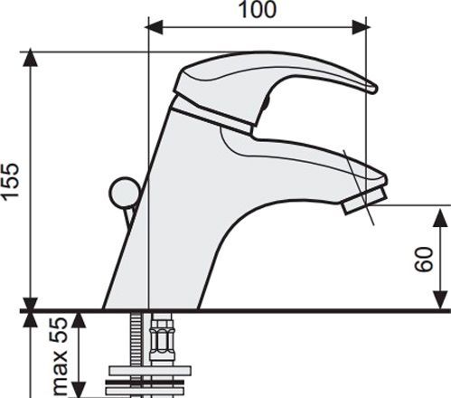 Смеситель для умывальника Emmevi Rubinetterie Luxor СR7003RТС
