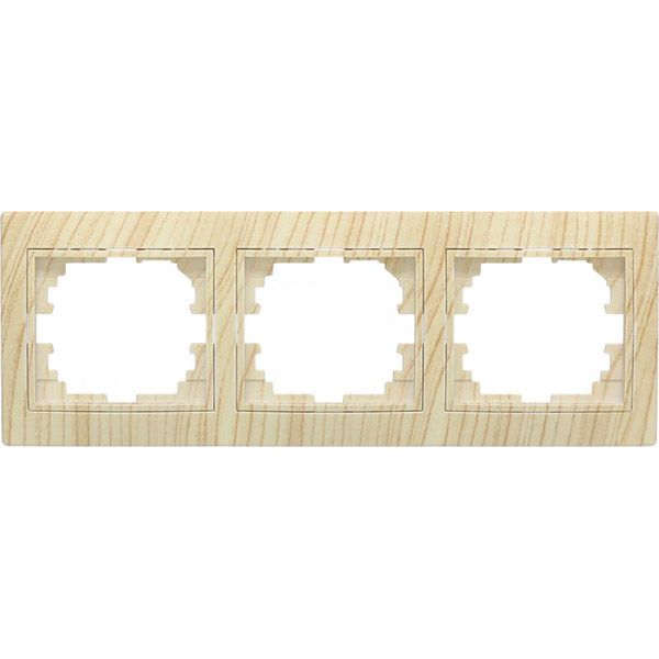 Рамка трехместная Lezard MIRA горизонтальная дуб беленый матовый 701-5200-148