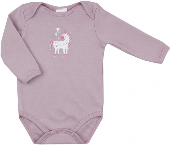 Боді для дівчинки Luna Kids Єдиноріг р.68 бузковий 