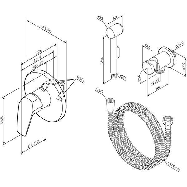 Гігієнічний душ AM.PM Gem F40H9000