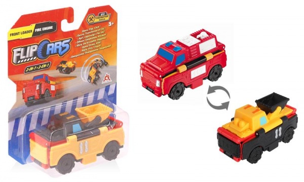 Машинка-трансформер Flip Cars Фронтальний навантажувач та пожежний автомобіль EU463875-14