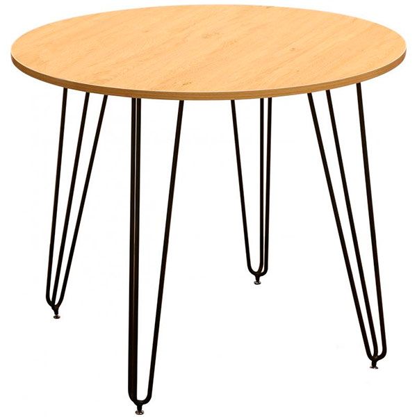 Стол обеденный Nowy Styl Aller black (18) 900x750 мм дуб каменный 