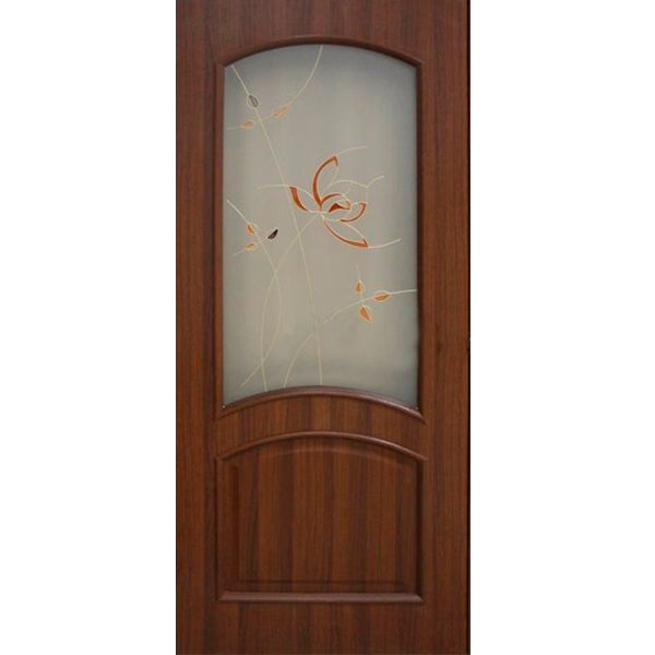 Дверне полотно ОМіС Адель 60 см горіх зі склом