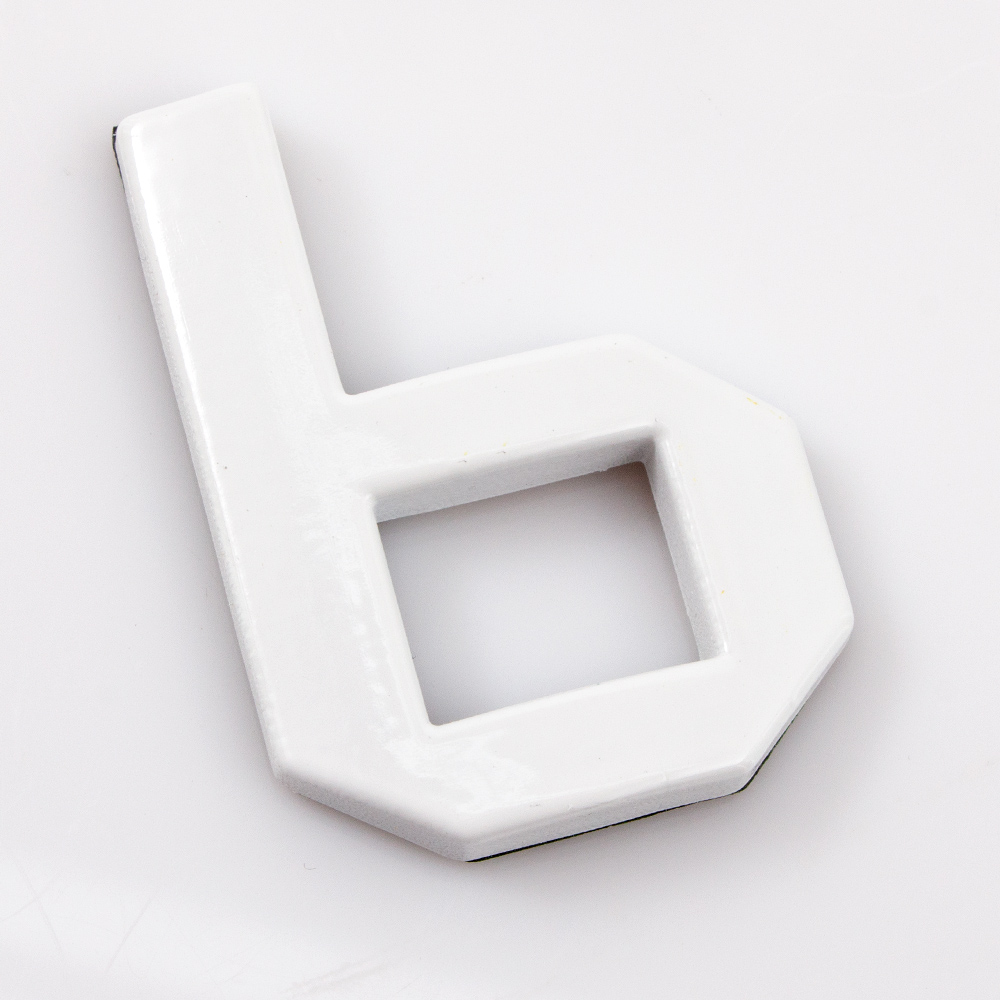 Цифра №6 пластик білий 45 мм Arino 67693