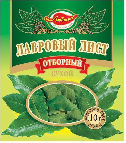 Лист лавровый сухой целый 10 г Любисток 
