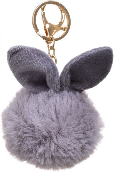 Брелок для рюкзаков с ушками Зайчик серый