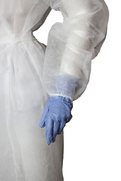 Халат из спанбонда на поясе 25 г/кв. м р. XXL рост универсальный белый