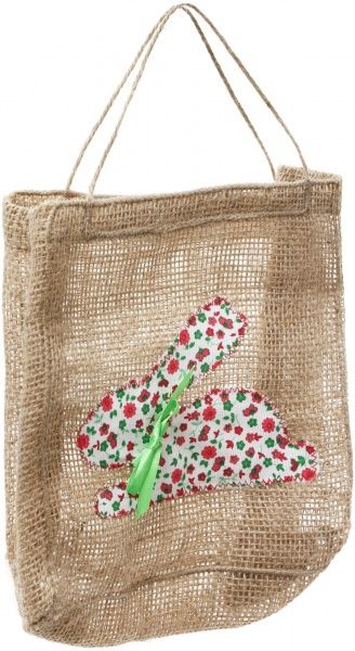 Сумка подарункова з мішковини Зайчик 18х7х18 см